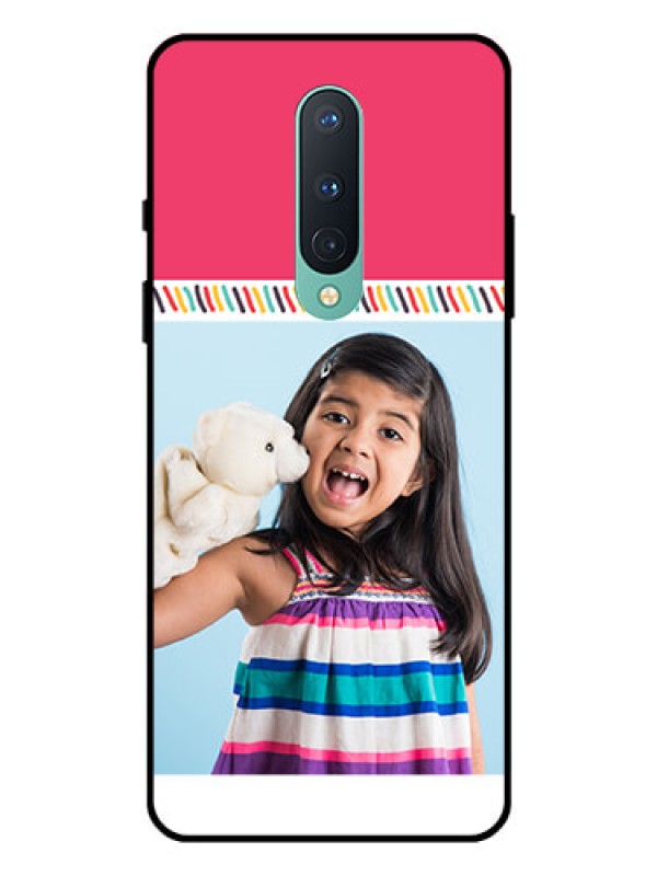 Custom OnePlus 8 Personalized Glass Phone Case  - Line art design