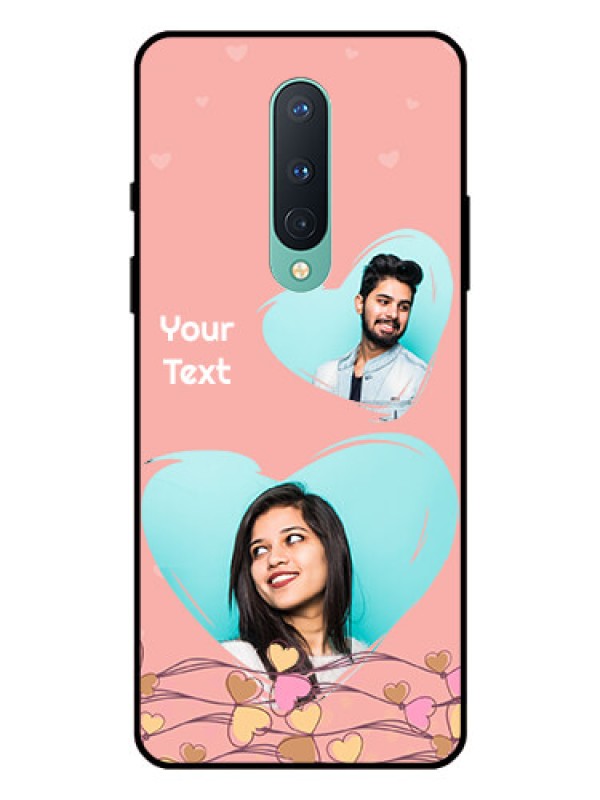 Custom OnePlus 8 Custom Glass Mobile Case  - Love Doodle Design