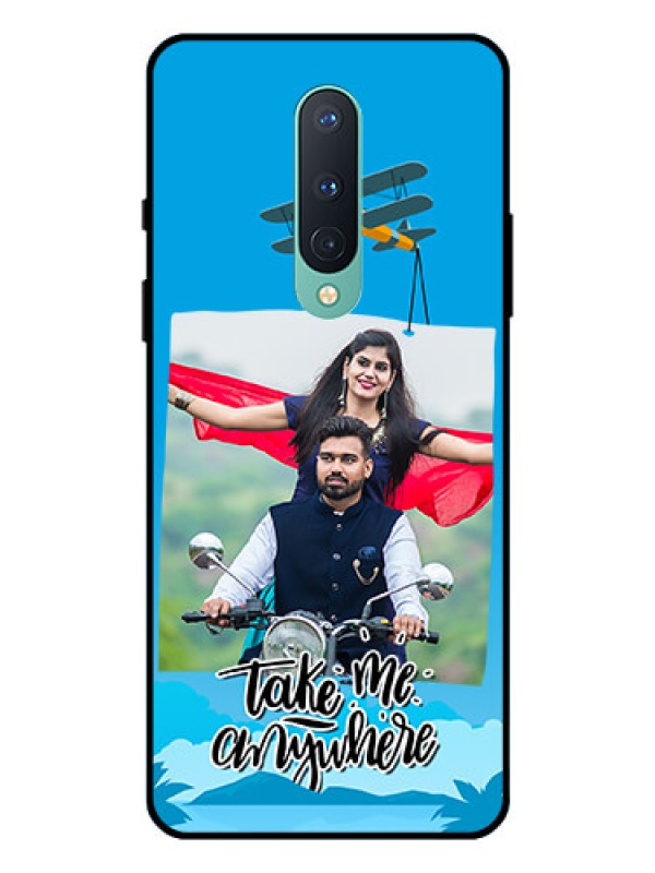 Custom OnePlus 8 Custom Glass Mobile Case  - Traveller Design 