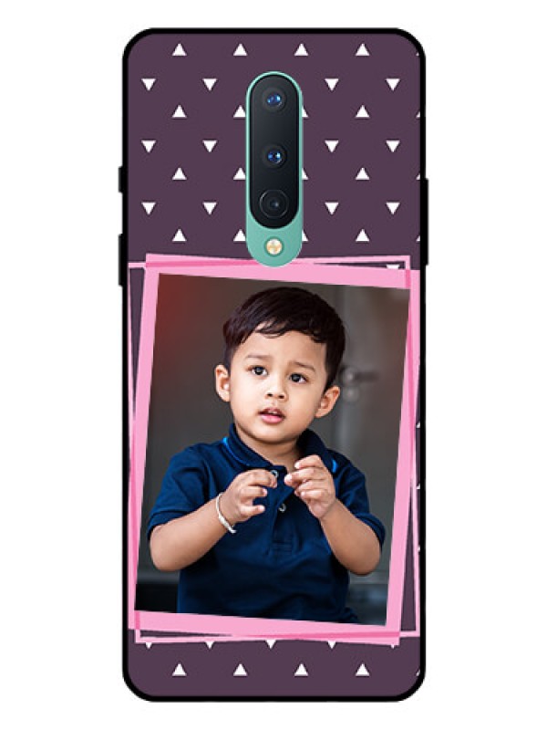 Custom OnePlus 8 Custom Glass Mobile Case  - Triangle Pattern Dotted Design