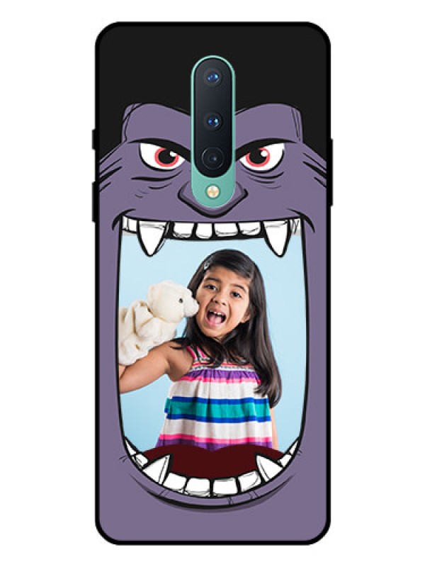Custom OnePlus 8 Custom Glass Phone Case  - Angry Monster Design