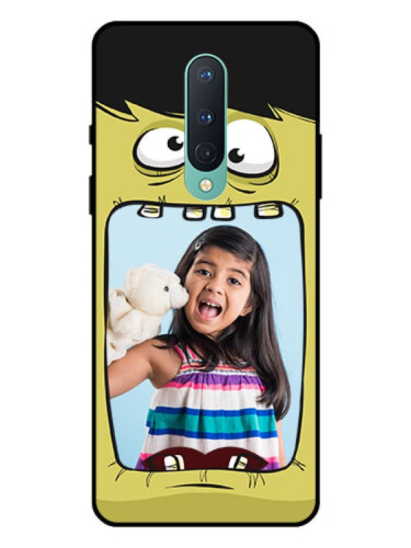 Custom OnePlus 8 Personalized Glass Phone Case  - Cartoon monster back case Design