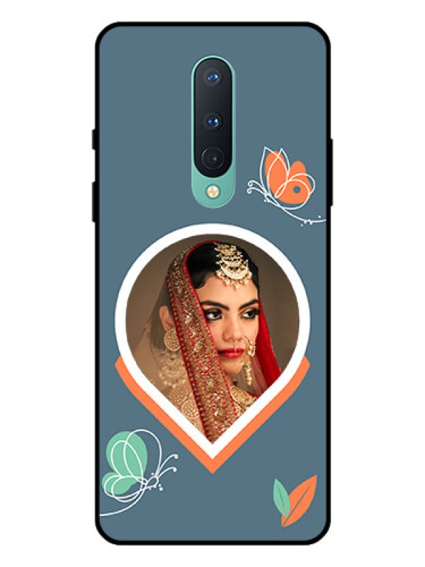Custom OnePlus 8 Custom Glass Mobile Case - Droplet Butterflies Design