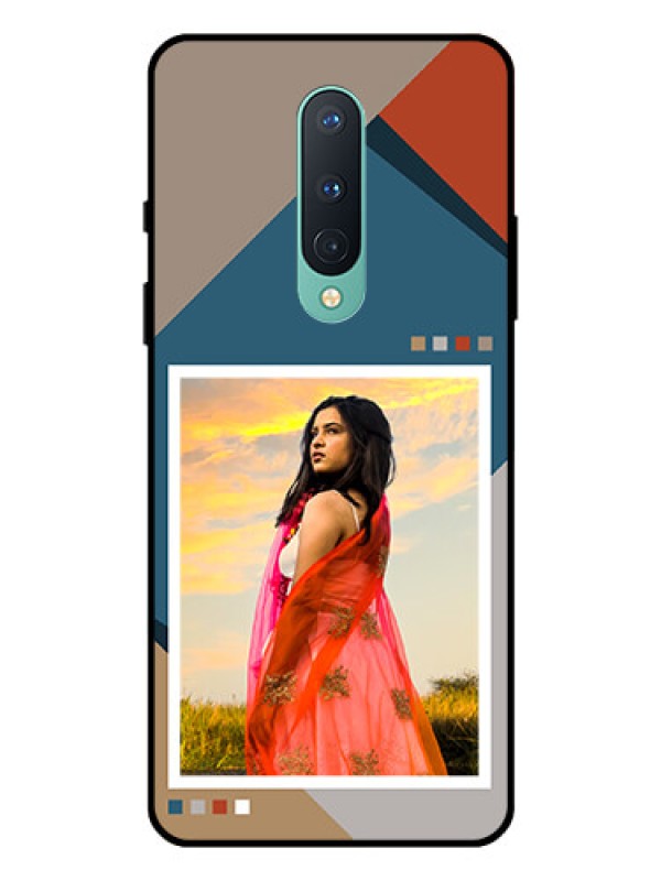Custom OnePlus 8 Personalized Glass Phone Case - Retro color pallet Design