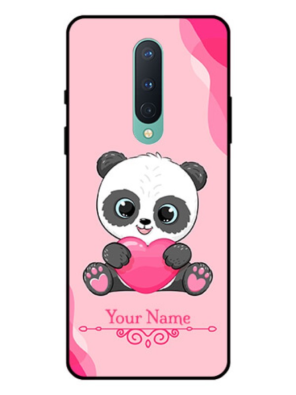 Custom OnePlus 8 Custom Glass Mobile Case - Cute Panda Design