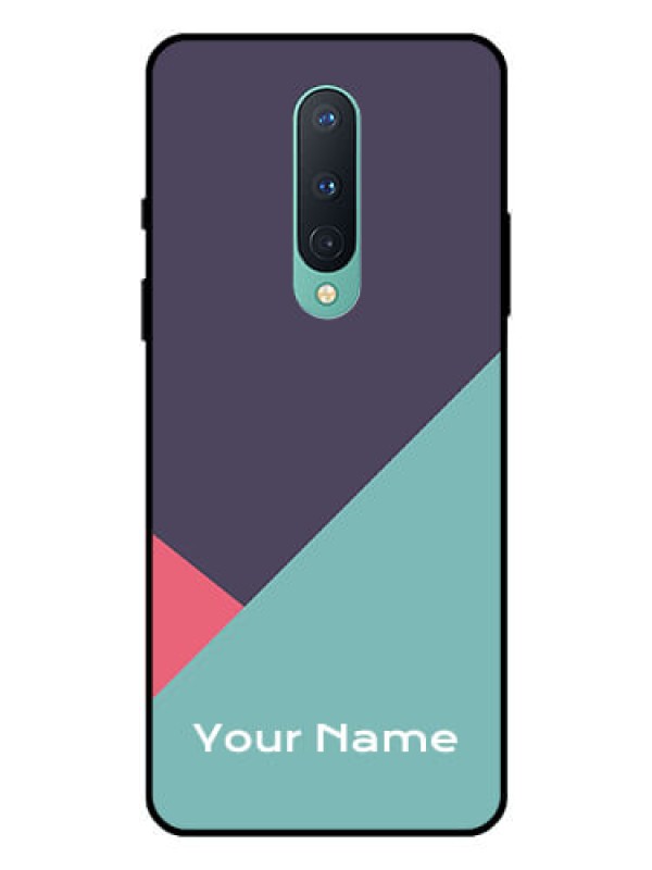 Custom OnePlus 8 Custom Glass Mobile Case - Tri Color abstract Design