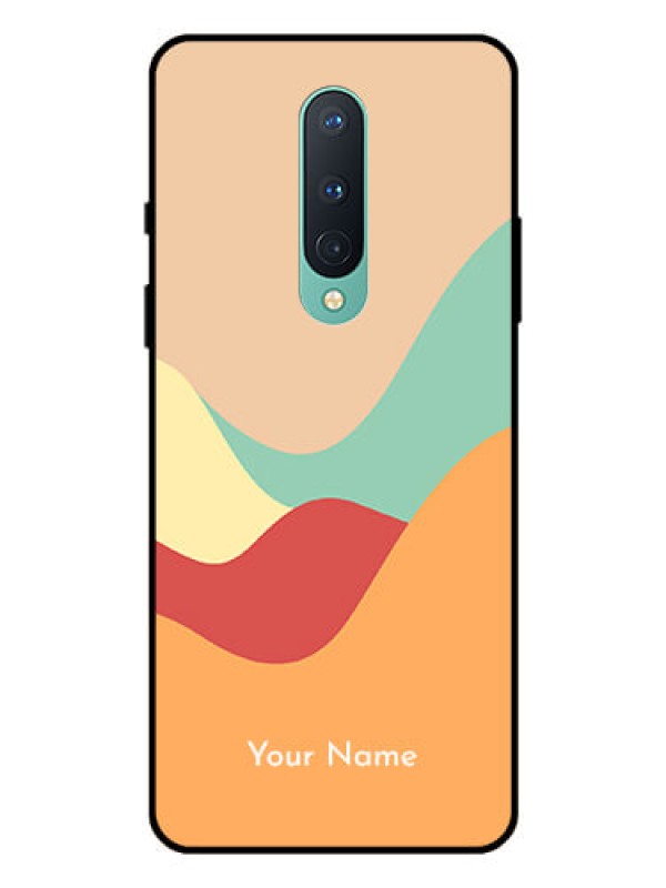 Custom OnePlus 8 Personalized Glass Phone Case - Ocean Waves Multi-colour Design