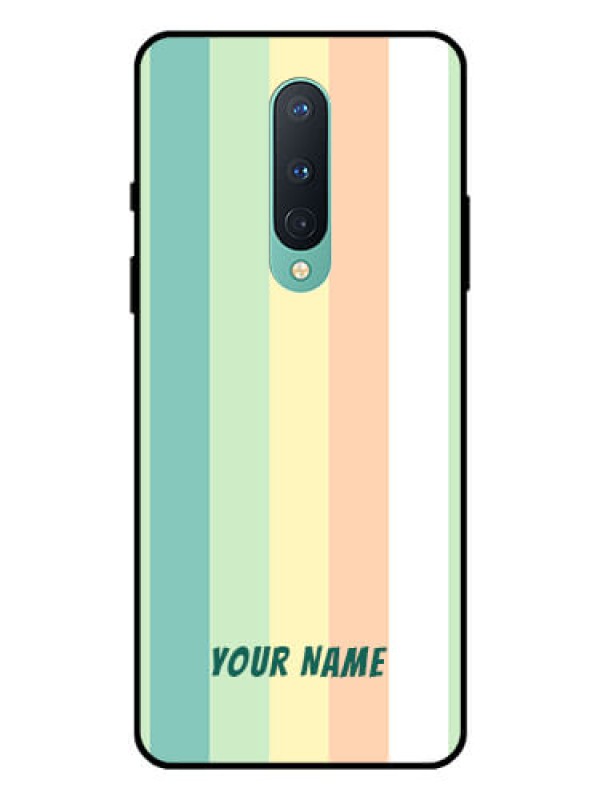 Custom OnePlus 8 Photo Printing on Glass Case - Multi-colour Stripes Design