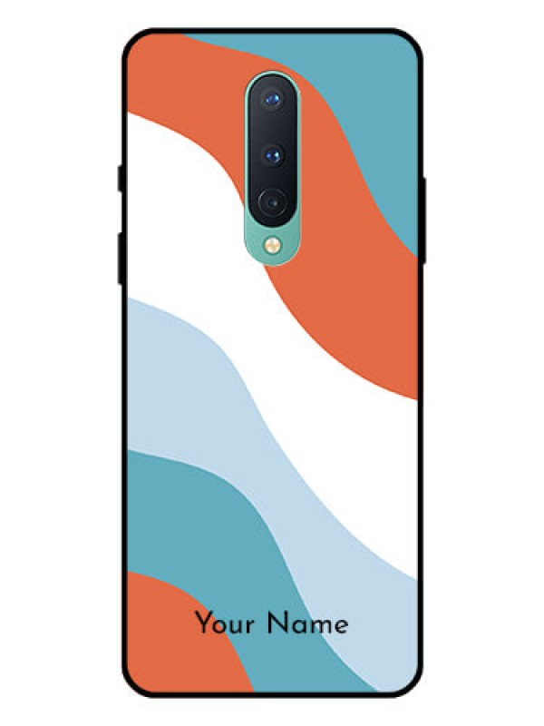 Custom OnePlus 8 Custom Glass Mobile Case - coloured Waves Design