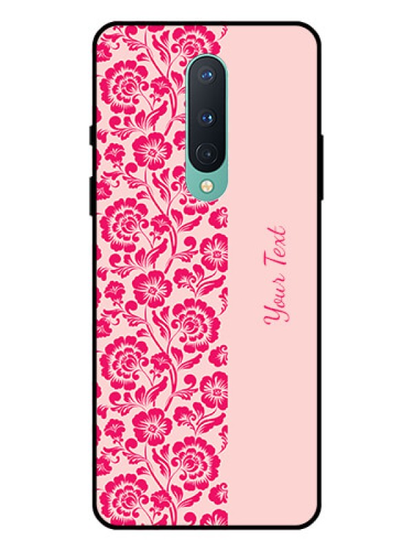 Custom OnePlus 8 Custom Glass Phone Case - Attractive Floral Pattern Design