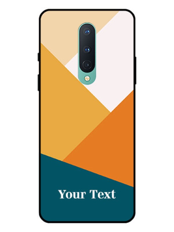 Custom OnePlus 8 Personalized Glass Phone Case - Stacked Multi-colour Design