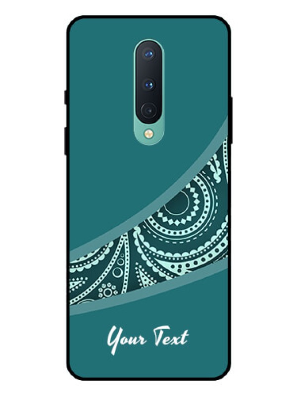 Custom OnePlus 8 Photo Printing on Glass Case - semi visible floral Design