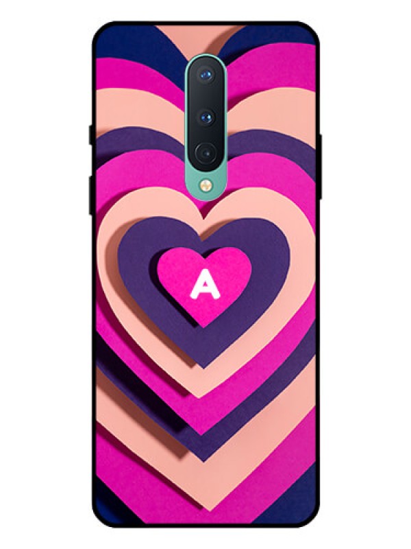 Custom OnePlus 8 Custom Glass Mobile Case - Cute Heart Pattern Design