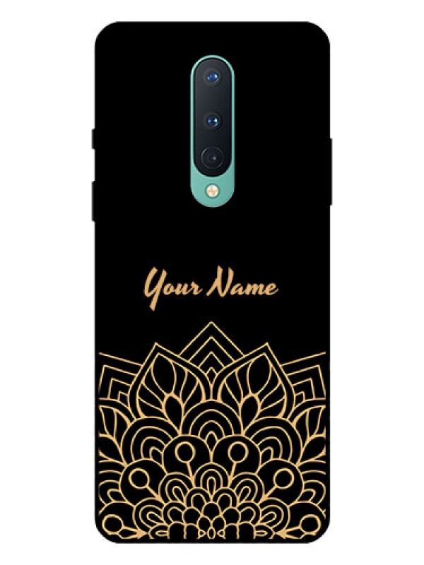 Custom OnePlus 8 Custom Glass Phone Case - Golden mandala Design