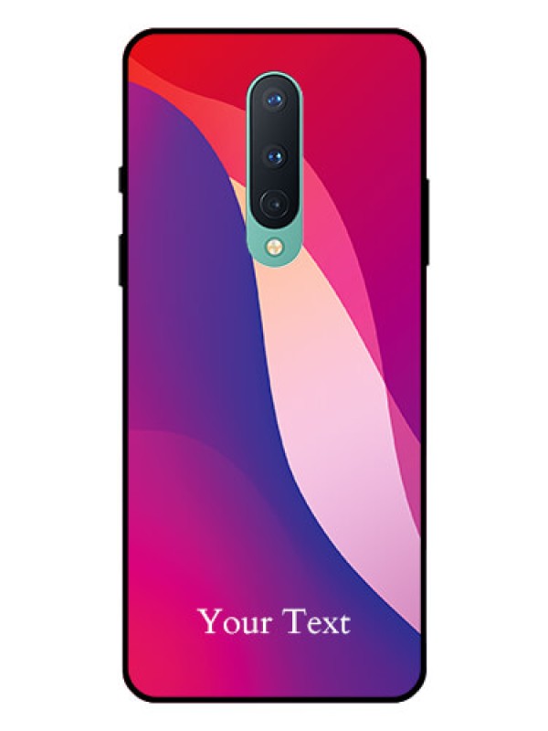 Custom OnePlus 8 Personalized Glass Phone Case - Digital abstract Overlap Design