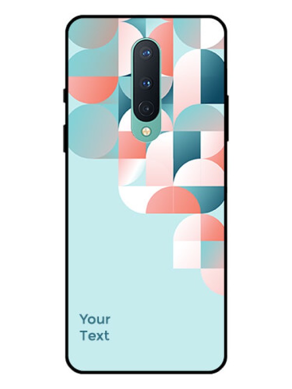 Custom OnePlus 8 Custom Glass Phone Case - Stylish Semi-circle Pattern Design