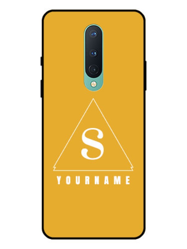 Custom OnePlus 8 Personalized Glass Phone Case - simple triangle Design