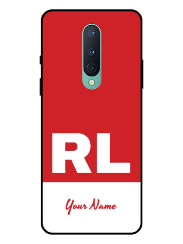 Custom OnePlus 8 Personalized Glass Phone Case - dual tone custom text Design