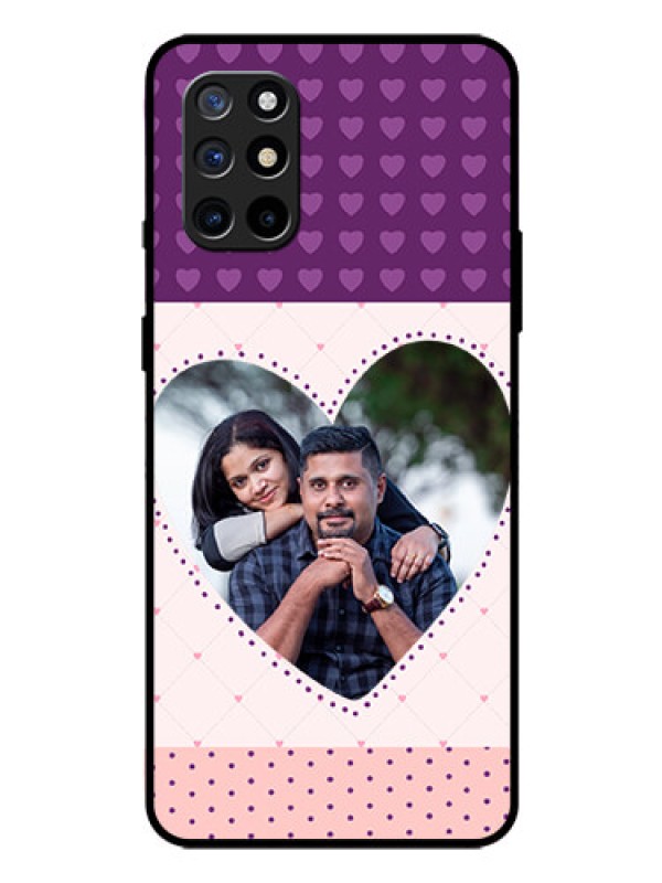 Custom Oneplus 8T Custom Glass Phone Case  - Violet Love Dots Design