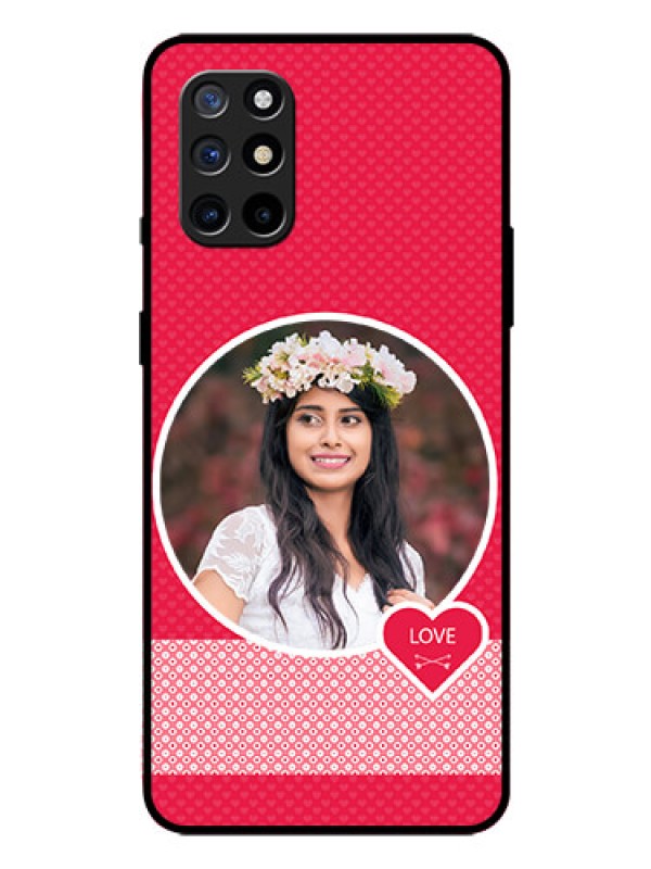 Custom Oneplus 8T Personalised Glass Phone Case  - Pink Pattern Design