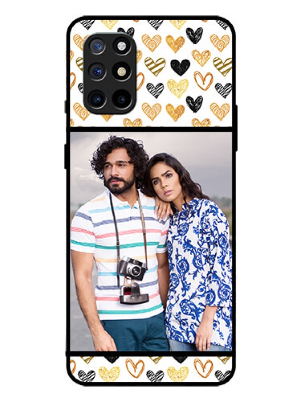 Custom Oneplus 8T Photo Printing on Glass Case  - Love Symbol Design