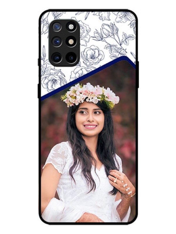 Custom Oneplus 8T Personalized Glass Phone Case  - Premium Floral Design