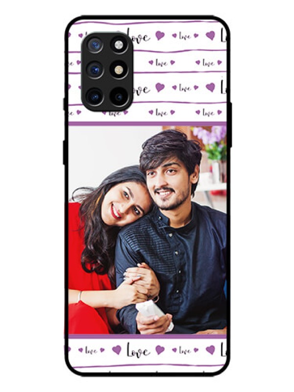Custom Oneplus 8T Custom Glass Mobile Case  - Couples Heart Design