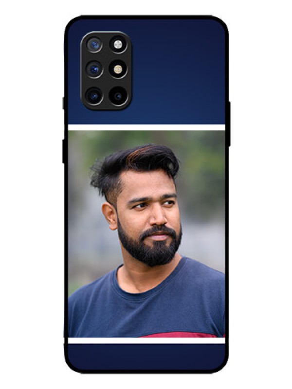 Custom Oneplus 8T Personalized Glass Phone Case  - Simple Royal Blue Design