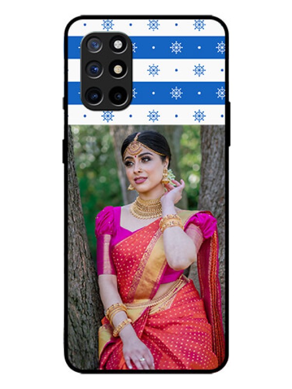 Custom Oneplus 8T Photo Printing on Glass Case  - Snow Pattern Design