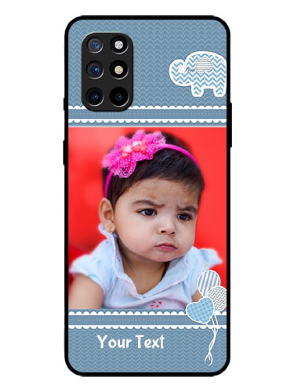 Custom Oneplus 8T Photo Printing on Glass Case  - with Kids Pattern Design