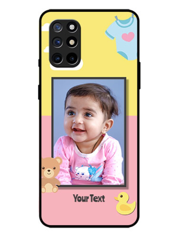 Custom Oneplus 8T Photo Printing on Glass Case  - Kids 2 Color Design