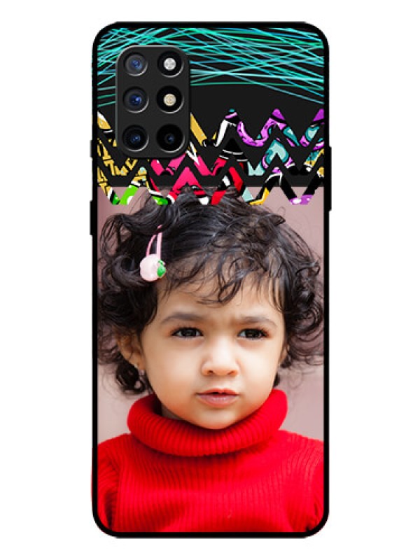 Custom Oneplus 8T Personalized Glass Phone Case  - Neon Abstract Design