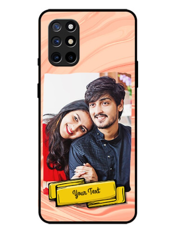 Custom Oneplus 8T Personalized Glass Phone Case  - Marble Texture Design