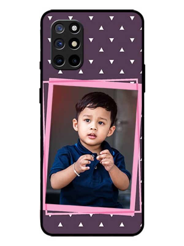 Custom Oneplus 8T Custom Glass Mobile Case  - Triangle Pattern Dotted Design