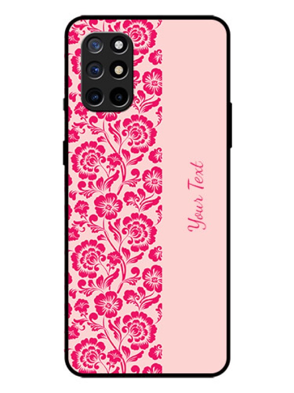 Custom OnePlus 8T Custom Glass Phone Case - Attractive Floral Pattern Design
