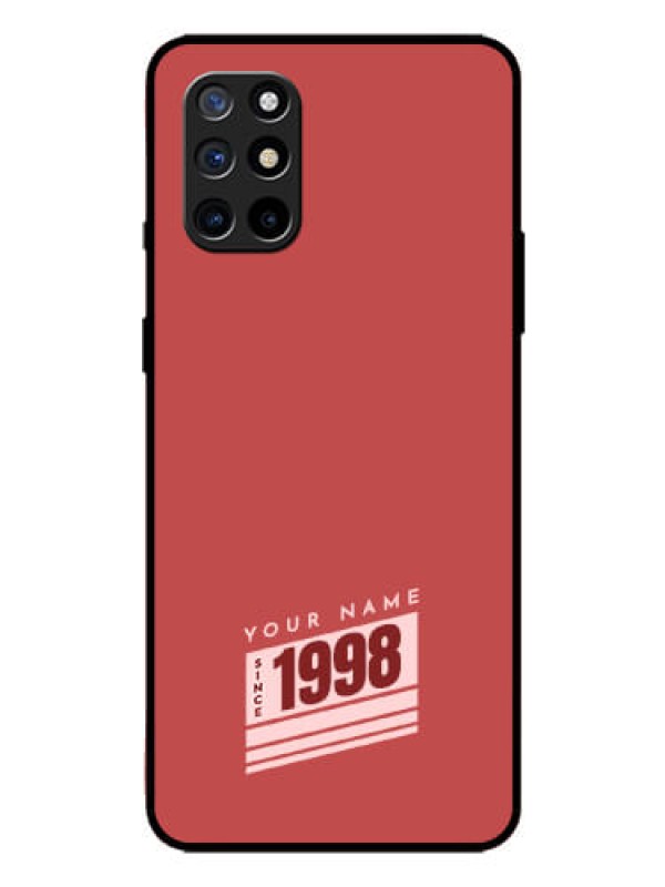 Custom OnePlus 8T Custom Glass Phone Case - Red custom year of birth Design