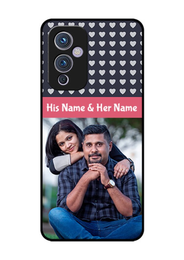 Oneplus 9 5G Custom Glass Mobile Case - Love Symbols Design