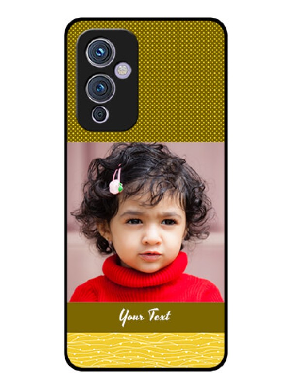 Custom Oneplus 9 5G Custom Glass Phone Case - Simple Green Color Design