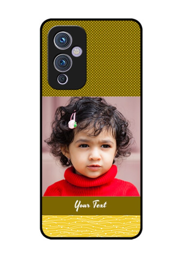 Oneplus 9 5G Custom Glass Phone Case - Simple Green Color Design