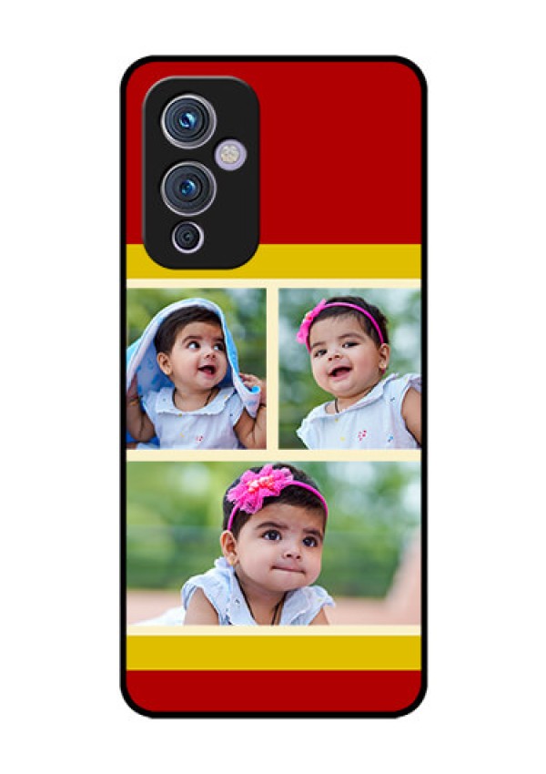 Oneplus 9 5G Custom Glass Mobile Case - Multiple Pic Upload Design