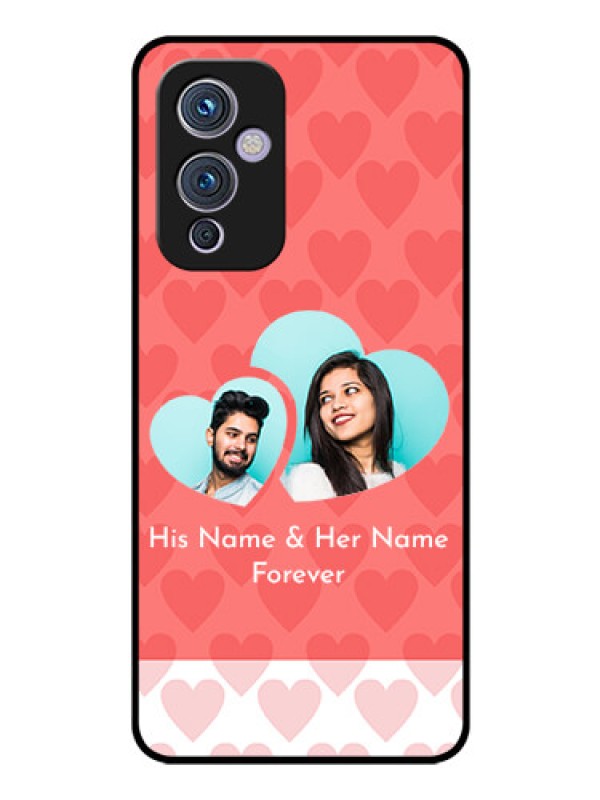 Custom Oneplus 9 5G Personalized Glass Phone Case - Couple Pic Upload Design