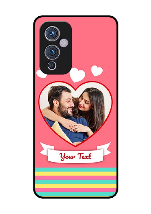 Oneplus 9 5G Photo Printing on Glass Case - Love Doodle Design