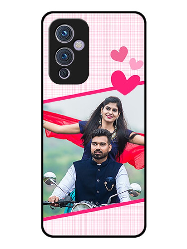 Custom Oneplus 9 5G Custom Glass Phone Case - Love Shape Heart Design
