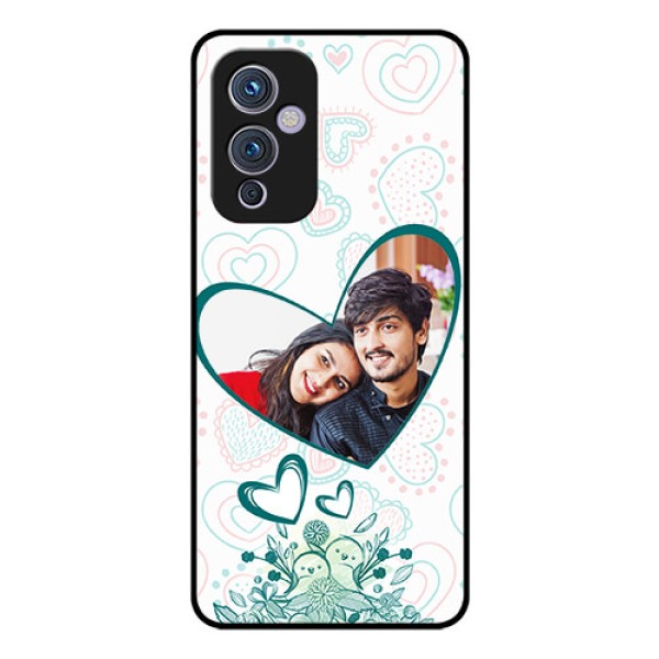 Oneplus 9 5G Photo Printing on Glass Case - Premium Couple Design