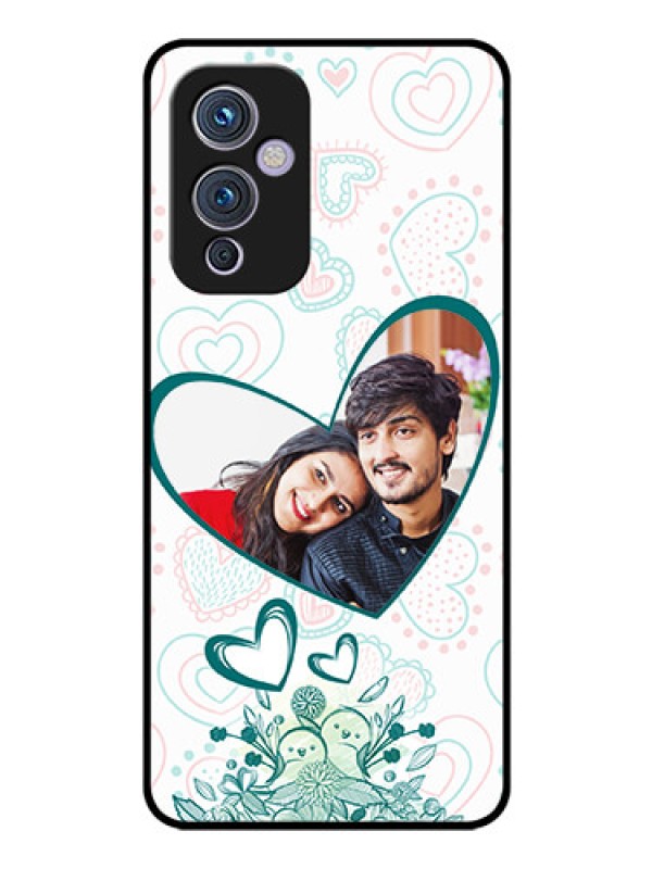 Custom Oneplus 9 5G Photo Printing on Glass Case - Premium Couple Design