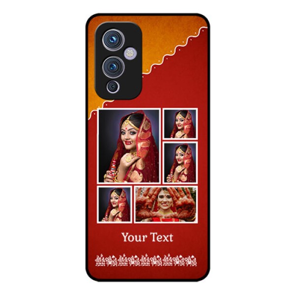 Oneplus 9 5G Personalized Glass Phone Case - Wedding Pic Upload Design