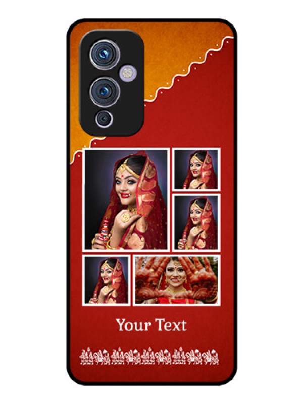 Custom Oneplus 9 5G Personalized Glass Phone Case - Wedding Pic Upload Design