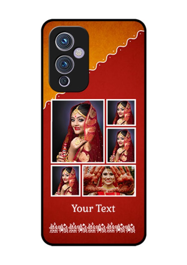 Oneplus 9 5G Personalized Glass Phone Case - Wedding Pic Upload Design