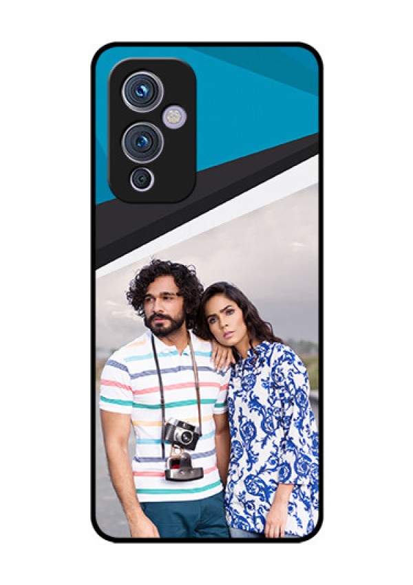 Oneplus 9 5G Photo Printing on Glass Case - Simple Pattern Photo Upload Design