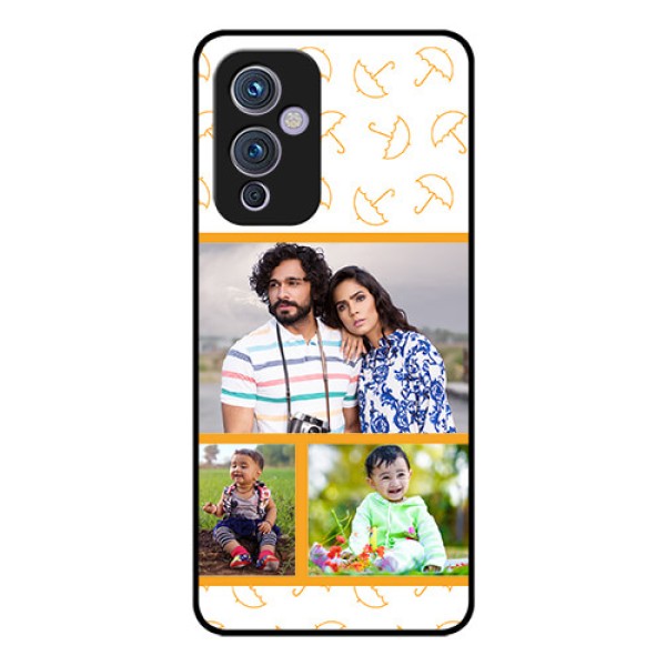 Oneplus 9 5G Custom Glass Mobile Case - Yellow Pattern Design Oneplus 9 5G Custom Glass Mobile Case - Yellow Pattern Design